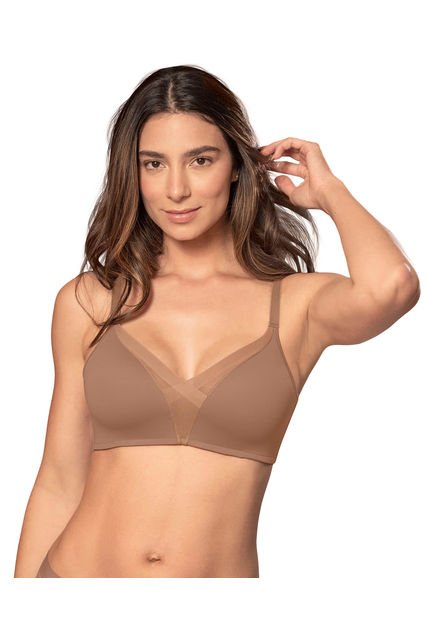 Brasier Sin Arco De Realce Alto Incorporado Magical Bra 091058 Marrón