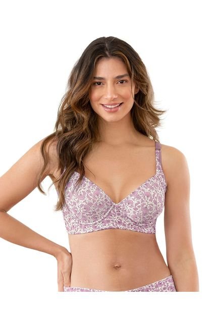 Brasier De Realce Suave Y Cubrimiento Alto En Sisa Y Espalda Cover Bra 011970 Lila