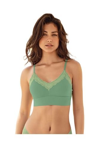 Bralette Cómodo Y Suave Con Buen Cubrimiento En Espalda 091095 Verde Leonisa
