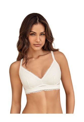 Bralette Con Costuras Internas Que Simulan Arcos 091090 Crudo Leonisa