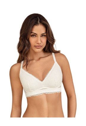 Bralette Con Costuras Internas Que Simulan Arcos 091090 Crudo