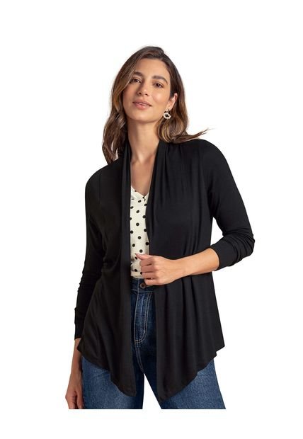 Saquillo Manga Larga Con Puños En La Misma Tela F4012P Negro