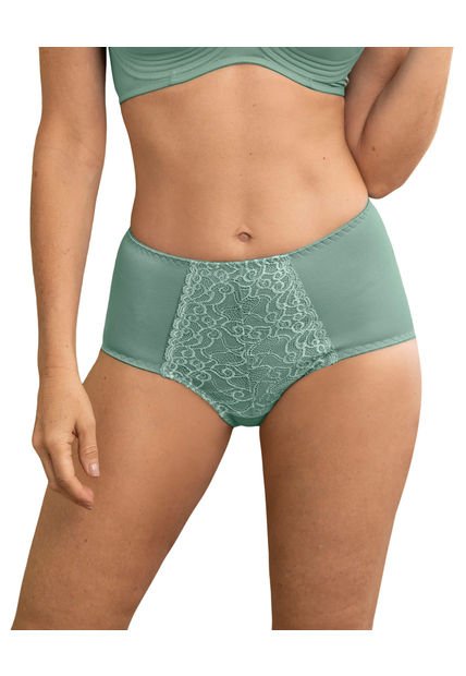 Leonisa Panty Clásico De Control Suave Con Toques De Encaje En Abdomen 72221 Verde
