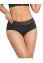 Leonisa Panty Hipster En Tela Ultraliviana Con Franja De Encaje 012960 Negro de Leonisa