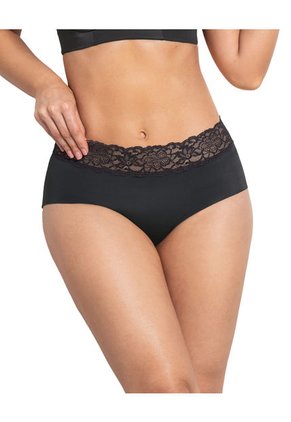 Leonisa Panty Hipster En Tela Ultraliviana Con Franja De Encaje 012960 Negro