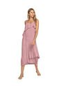 Vestido Largo Con Escote En V Y Tiritas F6906 Rosa de Leonisa