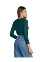 Camiseta Manga Larga Silueta Crop J2642S Verde de Leonisa