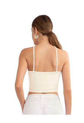 Camiseta Crop Top Tipo Halter J2821 Crudo