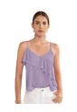 Blusa Tiritas Con Escote En V Y Bolero Frontal J2817 Lila de Leonisa