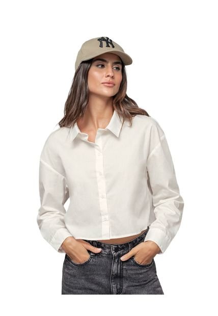 Blusa Manga Larga Tipo Crop J2885 Crudo