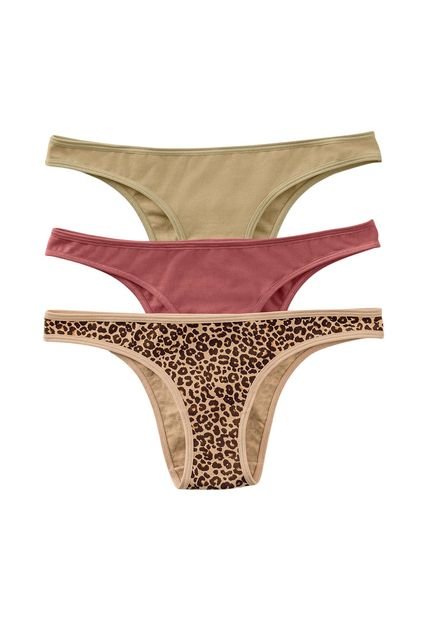 Tanga Interiores Leonisa Pack Tangas De Algodón