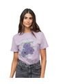 Camiseta En Algodón Manga Corta Con Estampado Localizado J1722S Lila de Leonisa