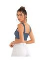 Camiseta Crop Top Con Escote Cuadrado Y Tiras Anchas J2831 Azul de Leonisa