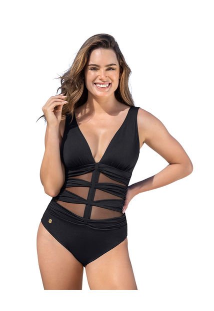 Vestido De Baño Entero Negro LEONISA 19A078