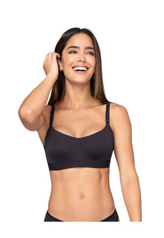 Brasier Tipo Top Ultraliviano Con Copas Internas Fijas 71346 Negro Leonisa