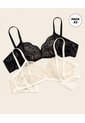 Leonisa Pack X2 Bralettes Desestructurados Y Ligeros 91181X2 Multicolor de Leonisa