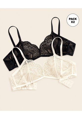 Leonisa Pack X2 Bralettes Desestructurados Y Ligeros 91181X2 Multicolor Leonisa