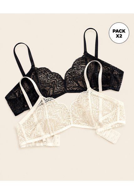 Leonisa Pack X2 Bralettes Desestructurados Y Ligeros 91181X2 Multicolor