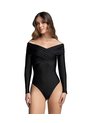 Leonisa Body De Escote Cruzado Tipo Bandeja S67461 Negro de Leonisa