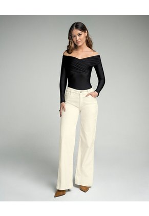 Leonisa Body De Escote Cruzado Tipo Bandeja S67461 Negro