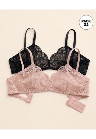Leonisa Pack X2 Bralettes Desestructurados Y Ligeros 91181X2 Multicolor Leonisa