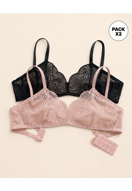 Leonisa Pack X2 Bralettes Desestructurados Y Ligeros 91181X2 Multicolor