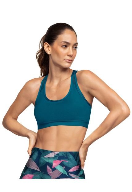 Top Deportivo Con Espalda Atlética En Material De Secado Rápido 195356 Azul