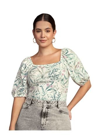 Camiseta Manga Corta Con Elástico En Puños Y Hombros F6670 Verde Leonisa