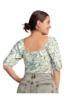 Camiseta Manga Corta Con Elástico En Puños Y Hombros F6670 Verde