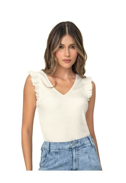 Camiseta Manga Sisa Con Bolero F6363 Blanco