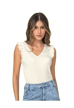 Camiseta Manga Sisa Con Bolero F6363 Blanco