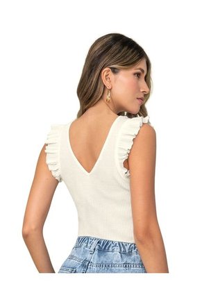 Camiseta Manga Sisa Con Bolero F6363 Blanco