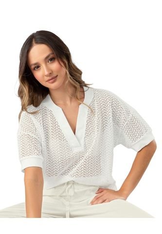 Camiseta Manga Corta De Cuello Redondo Y Corte En V FP878 Crudo Leonisa