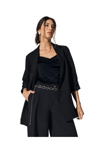 Blazer Oversized F7277 Negro Leonisa