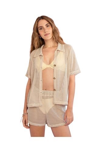 Leonisa Camiseta En Malla Con Botones Tipo Carey 193496 Leonisa