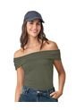 Crop Top Strapless Cuello Bandeja J3007 Verde de Leonisa