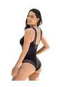 Leonisa Vestido De Baño Entero De Control Fuerte Con Detalles En Tul - Hasta 2 Cm Menos 19A152 Negro de Leonisa