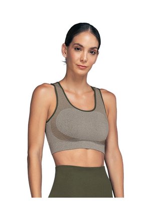 Leonisa Top Sin Costuras Doble Faz Con Soporte Medio De Busto 195337P Verde