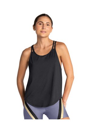 Leonisa Camiseta Deportiva  De Silueta Amplia Manga Sisa 19AA09 Negro