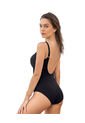 Leonisa Vestido De Baño De Control Suave De Abdomen Con Drapeado En Escote 19A071R Negro de Leonisa