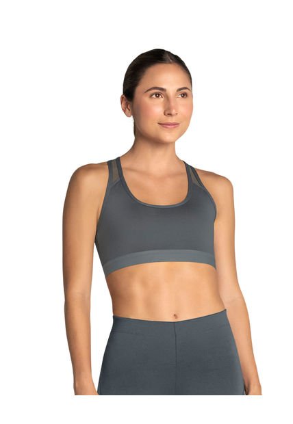 Top Deportivo Con Espalda Atlética En Material De Secado Rápido 195356 Gris Medio