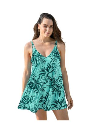 Vestido Corto De Playa Con Cargaderas Dobles 193415N Multicolor