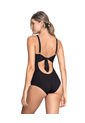 Vestido De Baño Entero Control Suave Con Transparencias En Abdomen 19A125 Negro de Leonisa
