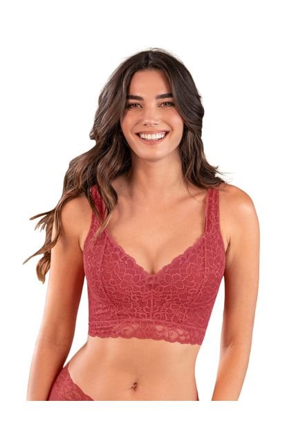 Brasier En Encaje Ideal Para Busto Pesado Sexy Support 091001 Rojo