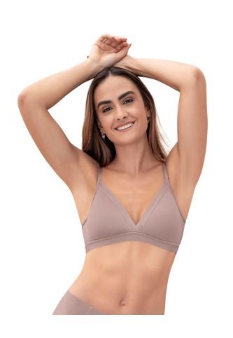 Brasier Sin Arco Pura Comodidad Con Detalles En Tul 091083 Rosa Leonisa