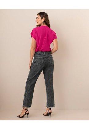 Blusa Manga Corta Con Cuello En V F5997S Fucsia