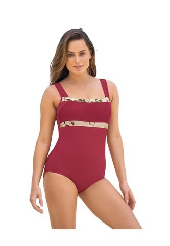 Vestido De Baño Entero Control Rojo LEONISA 19A073R Leonisa