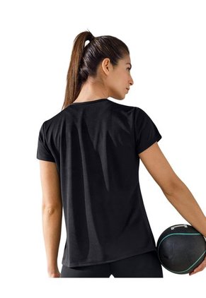 Camiseta Deportiva De Secado Rápido Y Silueta Semiajustada 195324 Negro