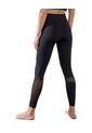 Legging Deportivo Tiro Alto Sin Costuras Con Fajón Y Mallas 195550P Negro de Leonisa