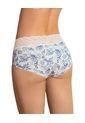 Panty Hípster En Tela Ultraliviana Con Franja De Encaje 012960 Azul de Leonisa